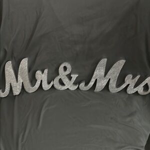 Glitter Silver Mr & Mrs signs